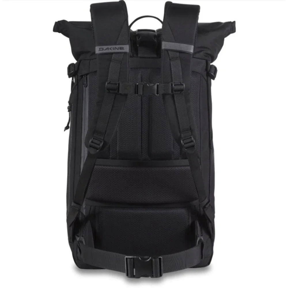 DaKine 25L‎ Roll-Top Backpack – Black Ballistic Nylon – 19x13x6 Laptop Bag